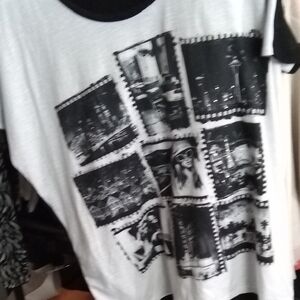 Black and White Graphic Women's Tee Shirt